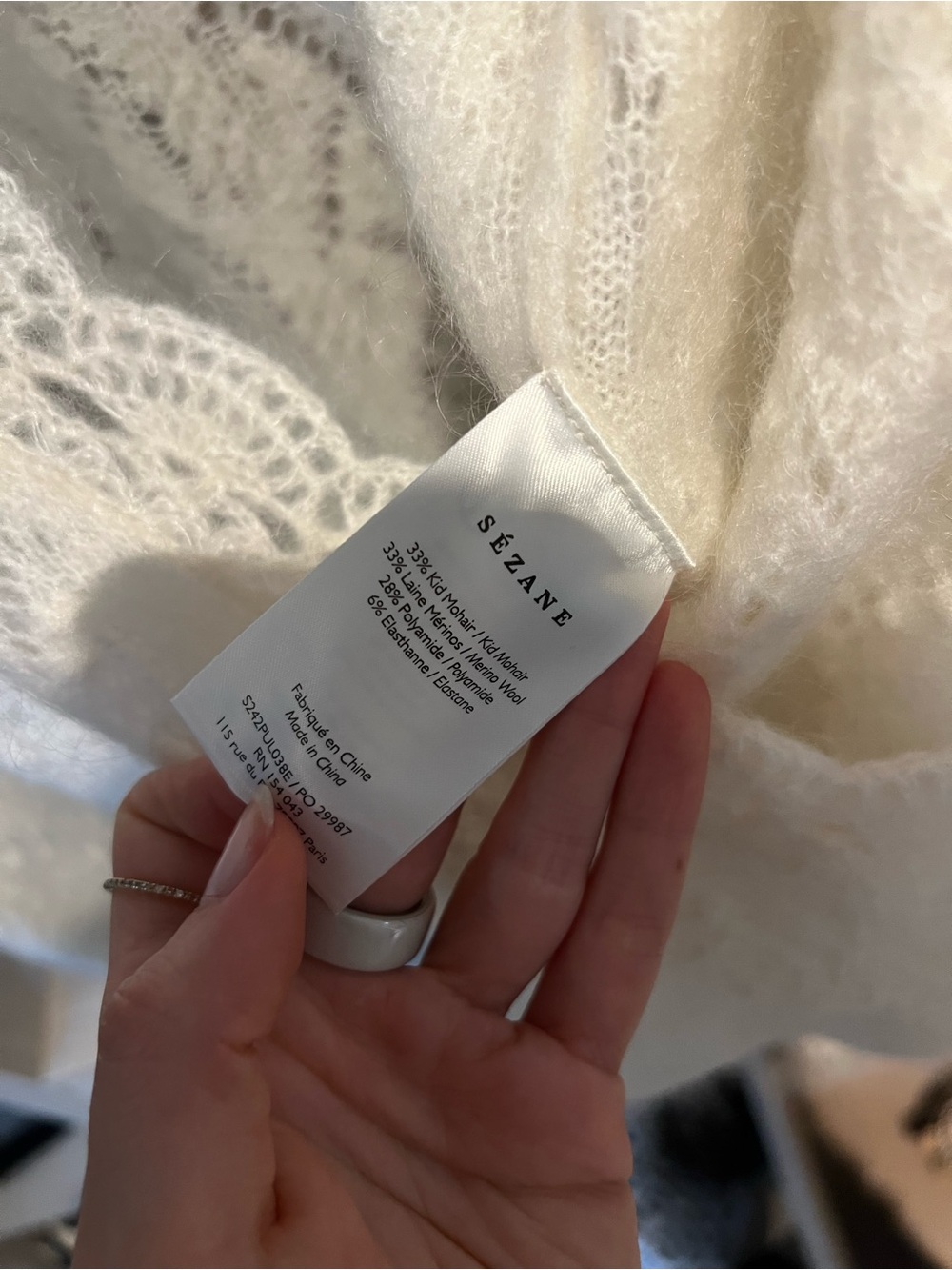 Sezane Nathalia Jumper in Ecru - Picture 6 of 7
